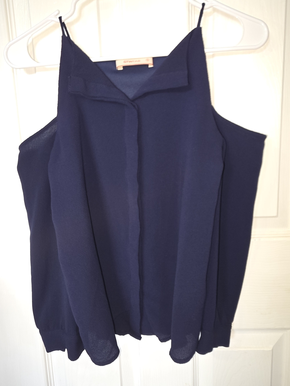 Banana Republic Navy Sleeveless V-Neck Tank